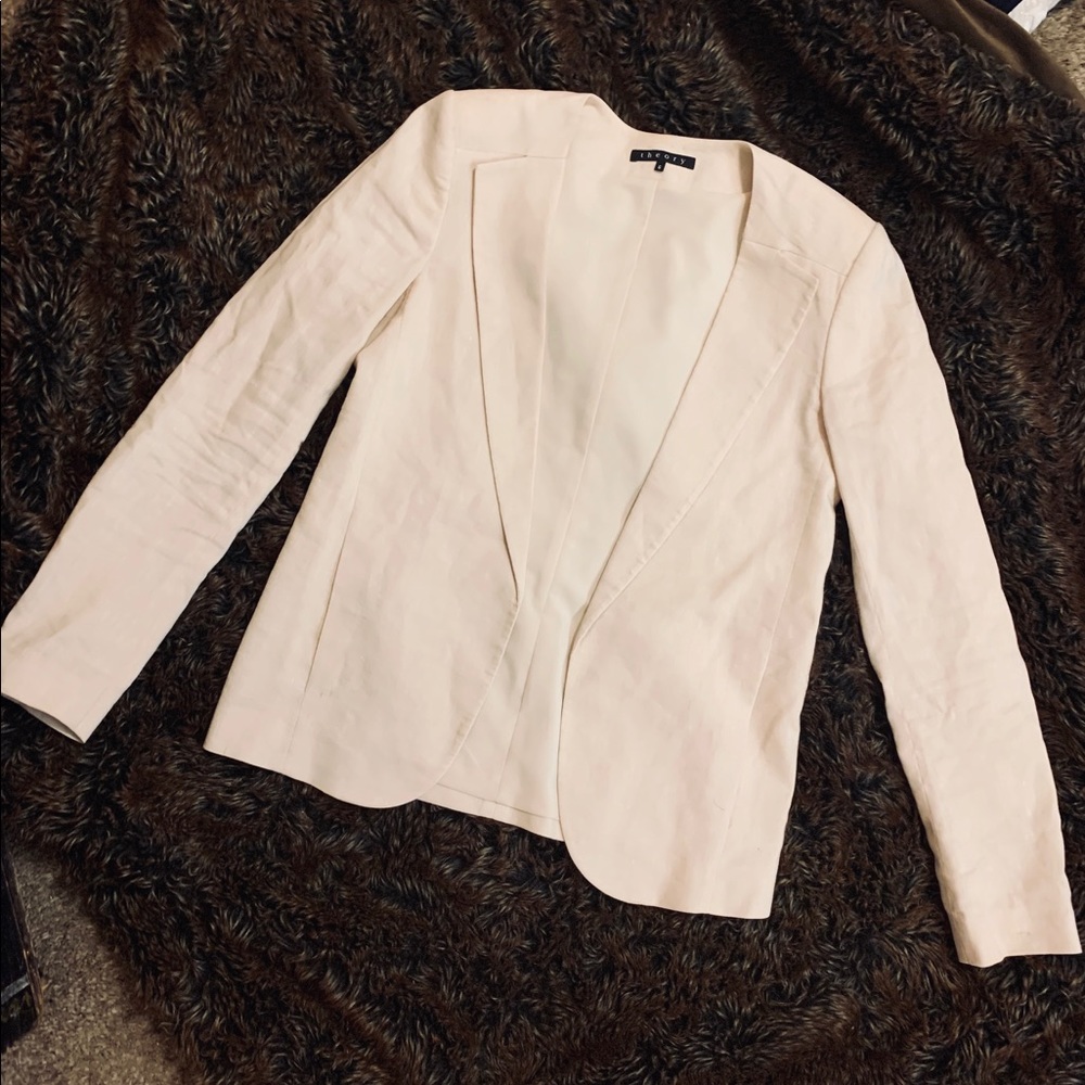THEORY wool blend cream blazer